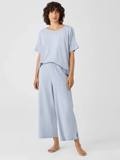 Eileen Fisher Cozy Organic Cotton Interlock Wide-leg Pant