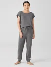 Eileen Fisher Cozy Organic Cotton Thermal Jogger Pant In Gray