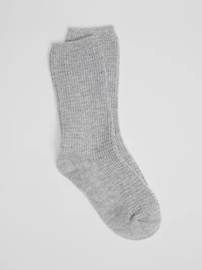 Eileen Fisher Cozy Recycled Nylon Cashmere Crew Sock In Gray