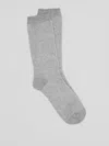 Eileen Fisher Cozy Recycled Nylon Cashmere Jacquard Stripe Sock In Gray