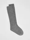 Eileen Fisher Cozy Recycled Nylon Cashmere Trouser Sock In Gray