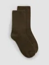 Eileen Fisher Cozy Recycled Nylon Trouser Sock In Brown