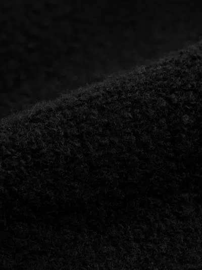 Eileen Fisher Cozy Recycled Wool Boucle Hooded Vest In Black