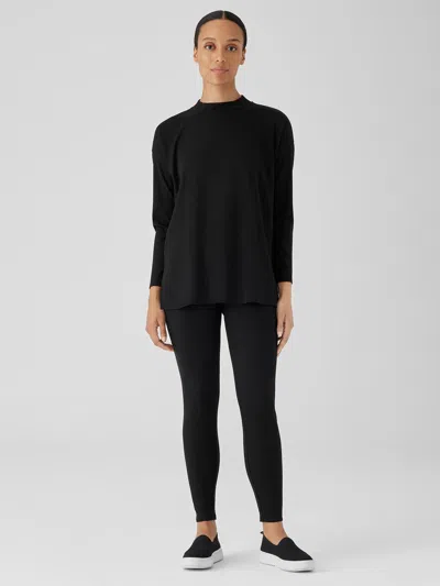Eileen Fisher Cozy Stretch Rib Leggings In Black