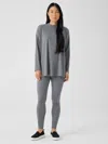 Eileen Fisher Cozy Stretch Rib Leggings In Gray