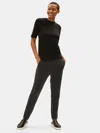 Eileen Fisher Cozy Tencel Slouchy Ankle Pant In Black