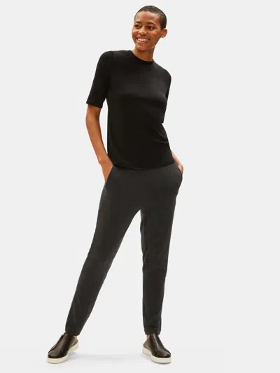 Eileen Fisher Cozy Tencel Slouchy Ankle Pant In Gray