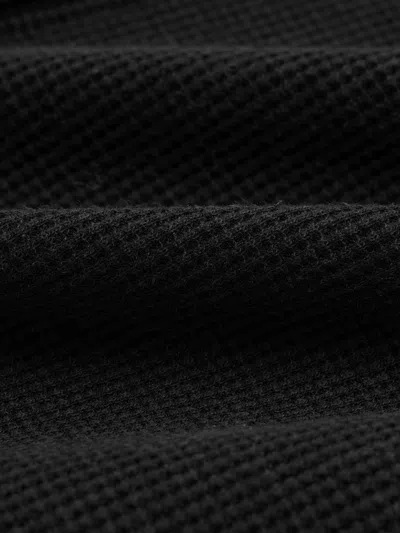 Eileen Fisher Cozy Waffle Knit Straight Pant In Black