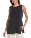 Eileen Fisher Slubby Rib Knit Tank In Blue