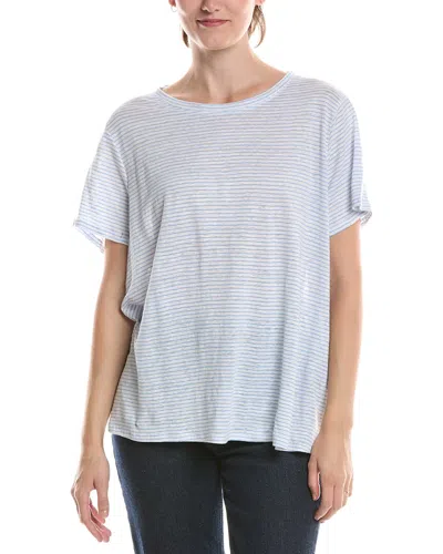Eileen Fisher Crew Linen T-shirt In Animal Print