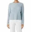 Eileen Fisher Ribbed Crewneck Cotton-cashmere Sweater In Grey
