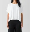 Eileen Fisher Fine Jersey Crew Neck Box-top In White