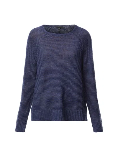 Eileen Fisher Crew Neck Raglan Sleeve Sweater In Bluette