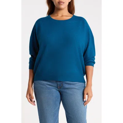 Eileen Fisher Crew Neck Sweater In Sail Blue