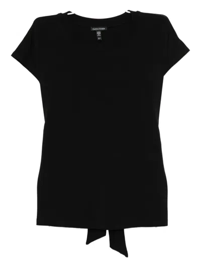 Eileen Fisher Crew-neck T-shirt In Black