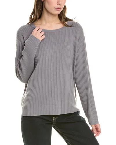 Eileen Fisher Crewneck Box Sweater In Grey