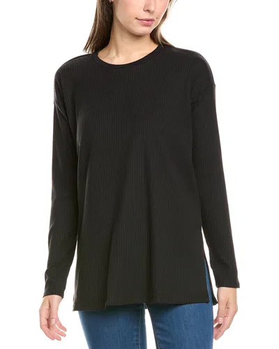 Eileen Fisher Crewneck Box Top In Black
