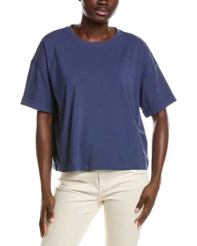 Eileen Fisher Crewneck Box Top In Blue
