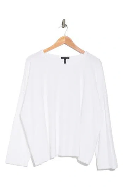 Eileen Fisher Crewneck Box Top In White