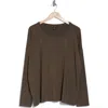 Eileen Fisher Crewneck Box Top In Wren