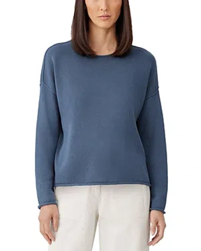 Eileen Fisher Boxy Crewneck Pullover In Twilight