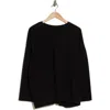 Eileen Fisher Crewneck Boxy Top In Black
