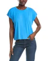 Eileen Fisher Crewneck Boxy Top In Blue
