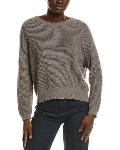 Eileen Fisher Crewneck Cashmere-blend Sweater In Blue