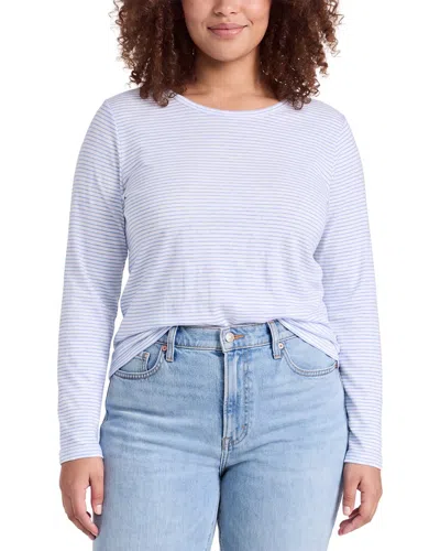 Eileen Fisher Crewneck Linen T-shirt In Multi