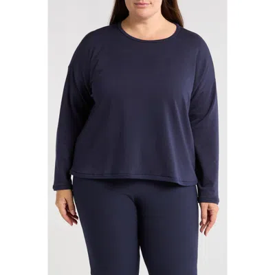 EILEEN FISHER EILEEN FISHER CREWNECK LONG SLEEVE CROP TOP