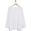 Eileen Fisher Crewneck Long Sleeve Top In White