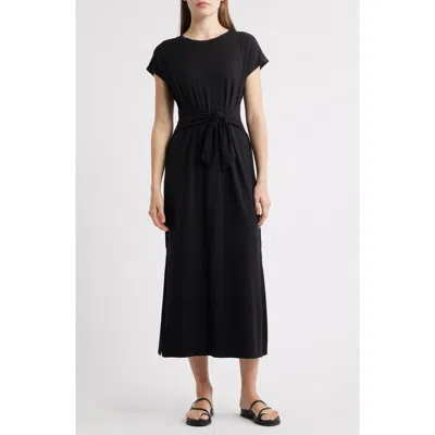 Eileen Fisher Crewneck Maxi Dress In Black