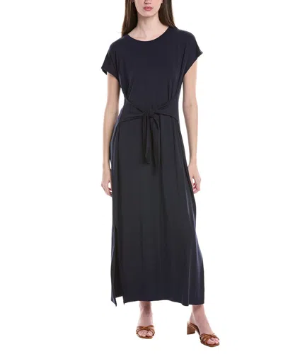Eileen Fisher Crewneck Maxi Dress In Blue