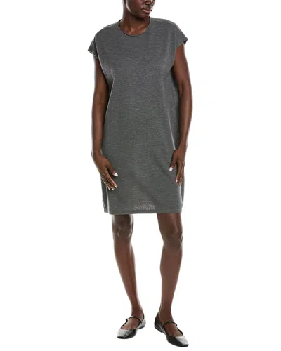 Eileen Fisher Crewneck Mini Dress In Grey