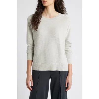 Eileen Fisher Crewneck Knit Sweater In Sea Salt