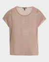 Eileen Fisher Crewneck Organic Cotton Cord Sweater In Cocoa