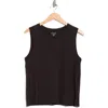 Eileen Fisher Crewneck Organic Cotton Sleeveless Top In Brown