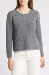 Eileen Fisher Crewneck Organic Cotton Sweater In Gray