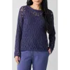 Eileen Fisher Crewneck Organic Cotton Sweater In Bluette