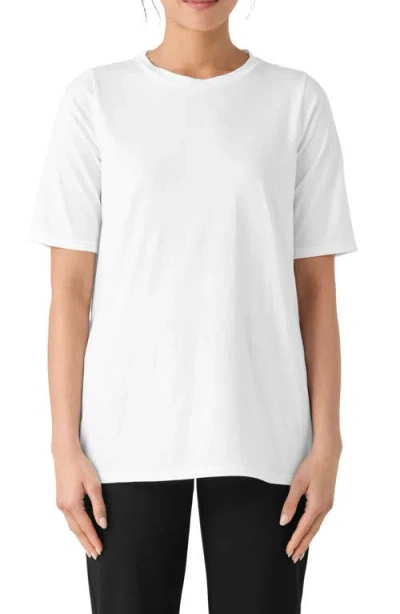 Eileen Fisher Crewneck Organic Cotton T-shirt In White
