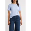 Eileen Fisher Crewneck Organic Cotton T-shirt In Blue