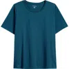 Eileen Fisher Crewneck Organic Cotton T-shirt In Alpine
