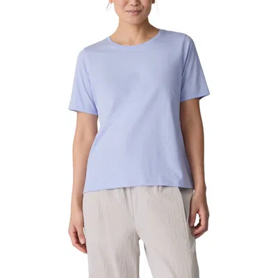 Eileen Fisher Crewneck Organic Cotton T-shirt In Bellflower