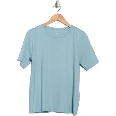Eileen Fisher Crewneck Organic Cotton T-shirt In Green