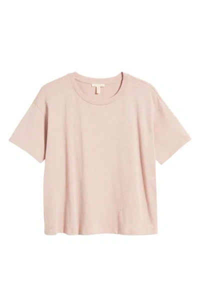 Eileen Fisher Crewneck Organic Cotton T-shirt In Opal