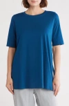Eileen Fisher Crewneck Organic Cotton Tunic Top