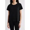 Eileen Fisher Crewneck Organic Linen T-shirt In Black
