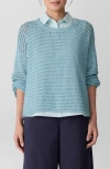 Eileen Fisher Crewneck Cord Yarn Pullover Sweater