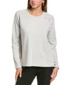 Eileen Fisher Long-sleeve Organic Linen Jersey Tee In Grey