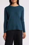 Eileen Fisher Crewneck Rib Sweater In Alpine